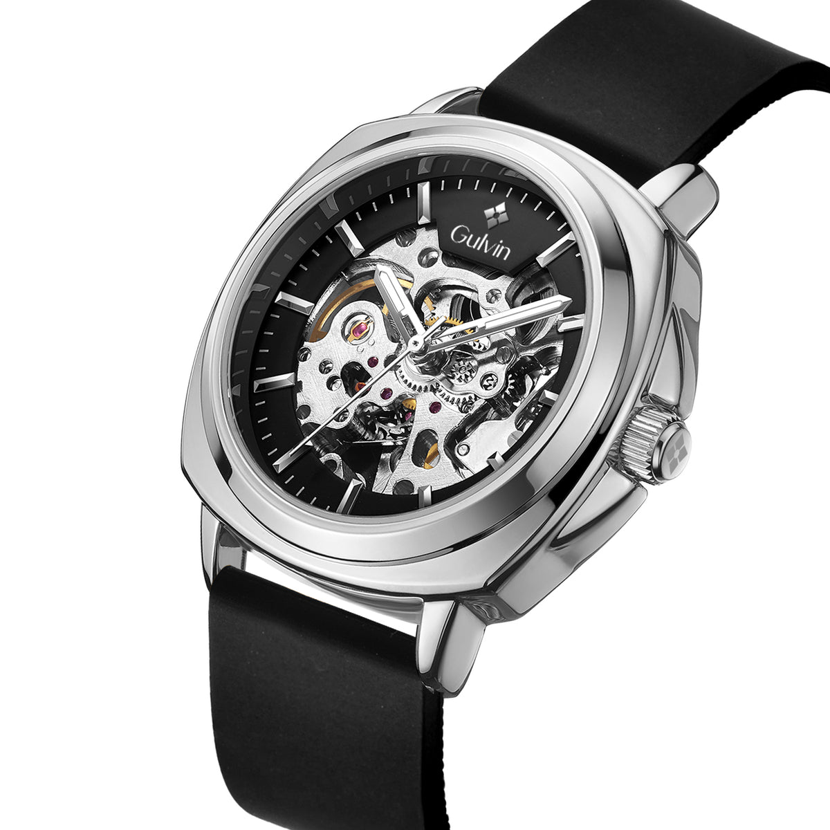 Gulvin Luxury Silver Watch